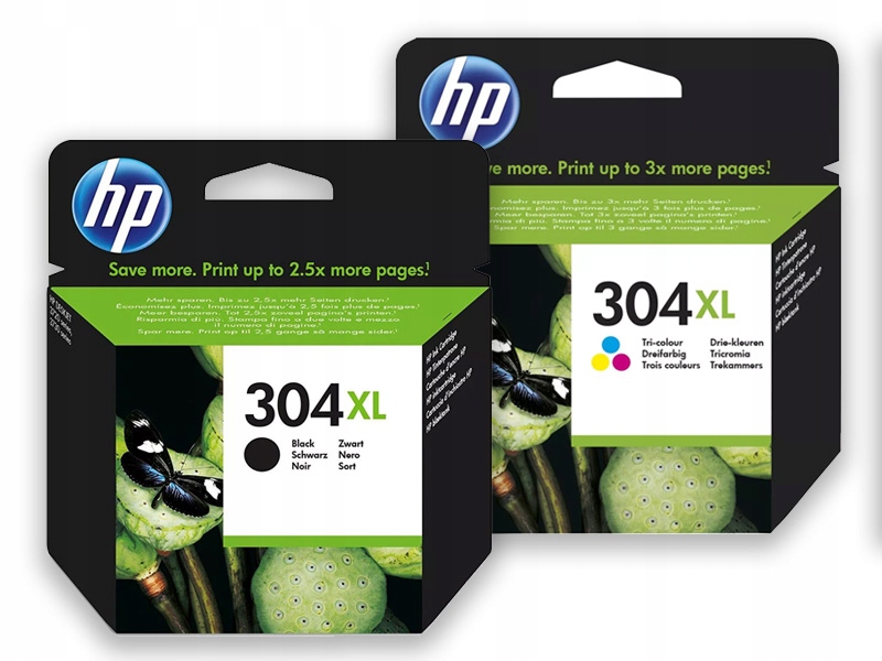 Sada 2 atramentov Hp 304XL čierna farba N9K07 N9K08