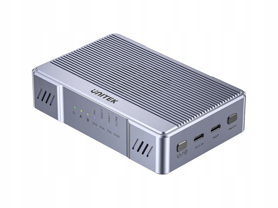Obudowa Ssd 2x M.2 PCIe/NVMe/SATA Raid 20Gbps Unitek S1247AGY01 klonowanie