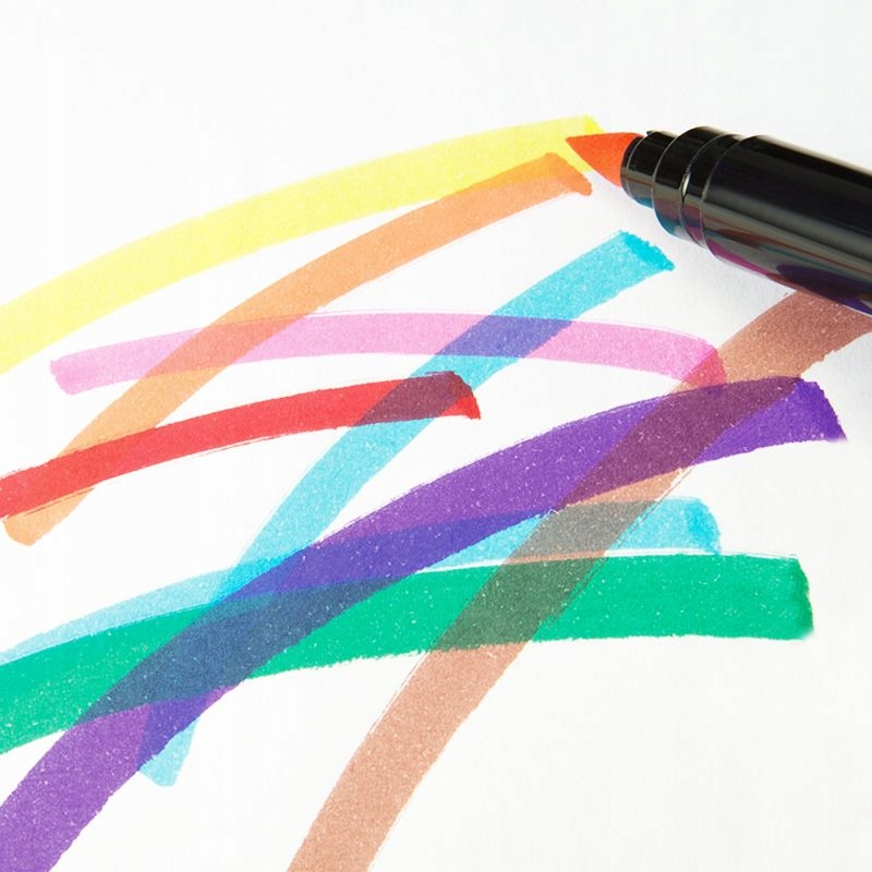 WODNE FLAMASTRY PĘDZELKOWE zestaw 24 kolorów MILAN w KSZTAŁCIE PĘDZELKA Rodzaj flamastry