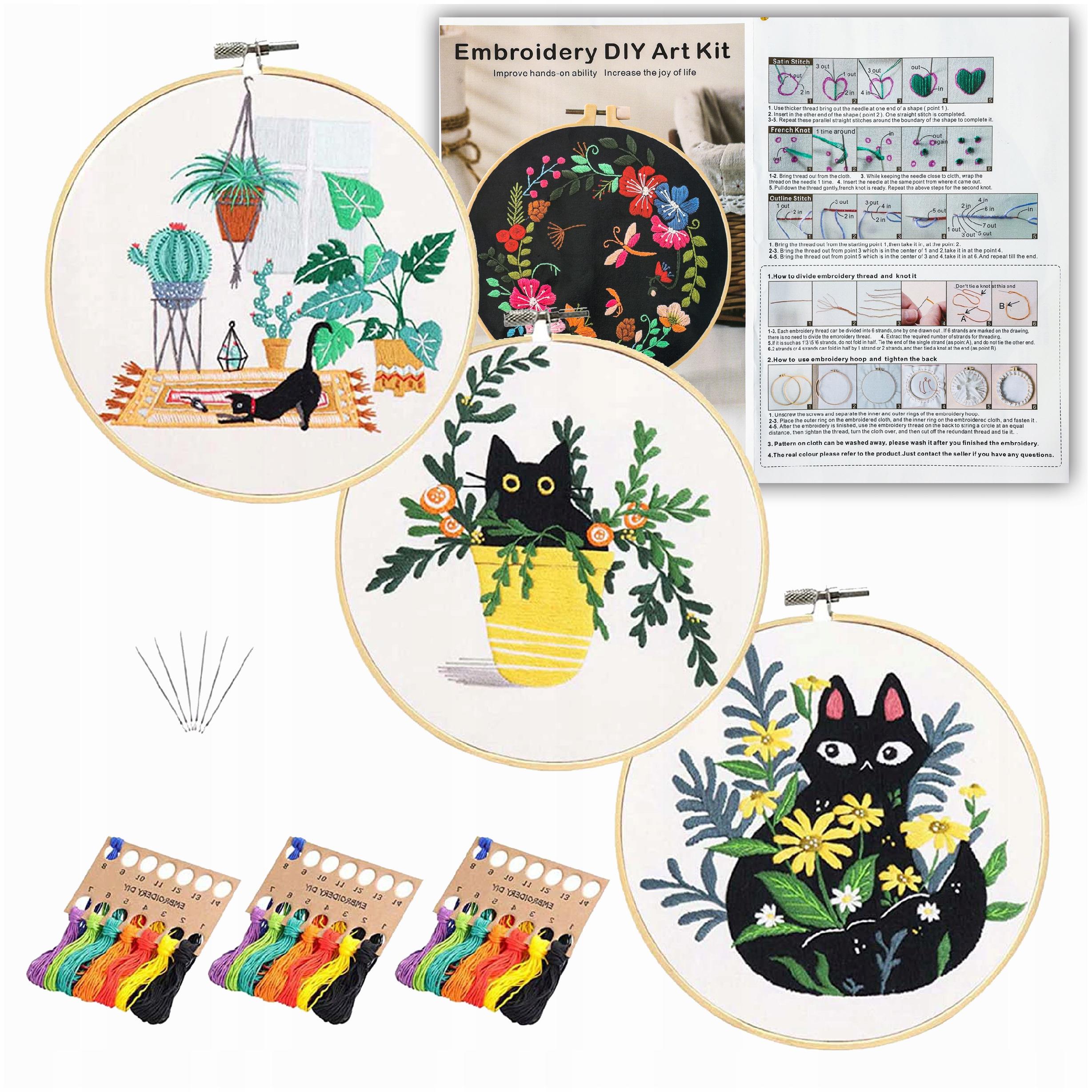 Sada 3 Přednastavených Vzorů Pro Vyšívání Diy Doplňky