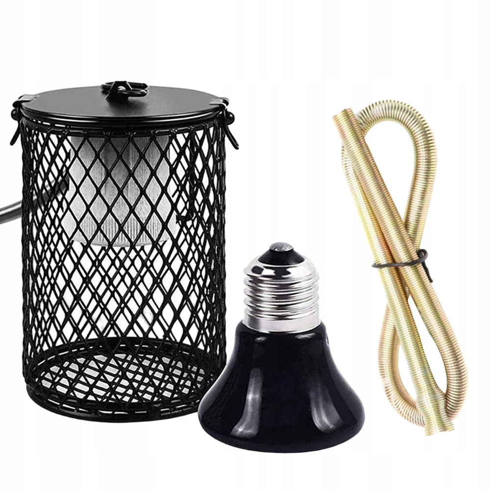 Levně Reptilní topná lampa E27 100W s kovovým ochranným košíkem