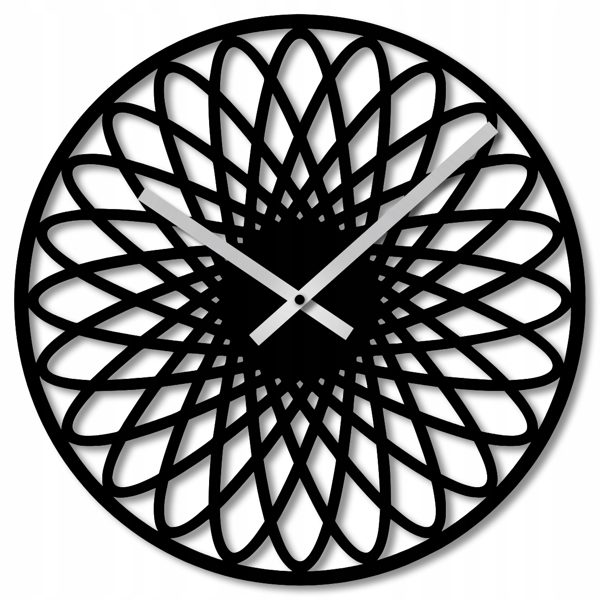 Nástěnné Hodiny 60 cm Nástěnné Hodiny Velké Dřevěné Hodiny Černé Moderní