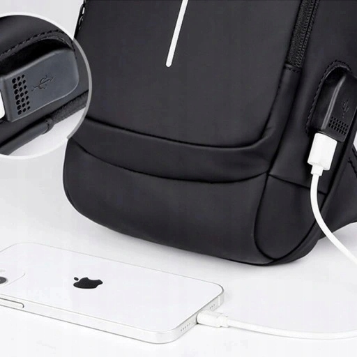 SASZETKA MĘSKA TORBA NERKA PLECAK WODOODPORNY USB Płeć produkt uniseks