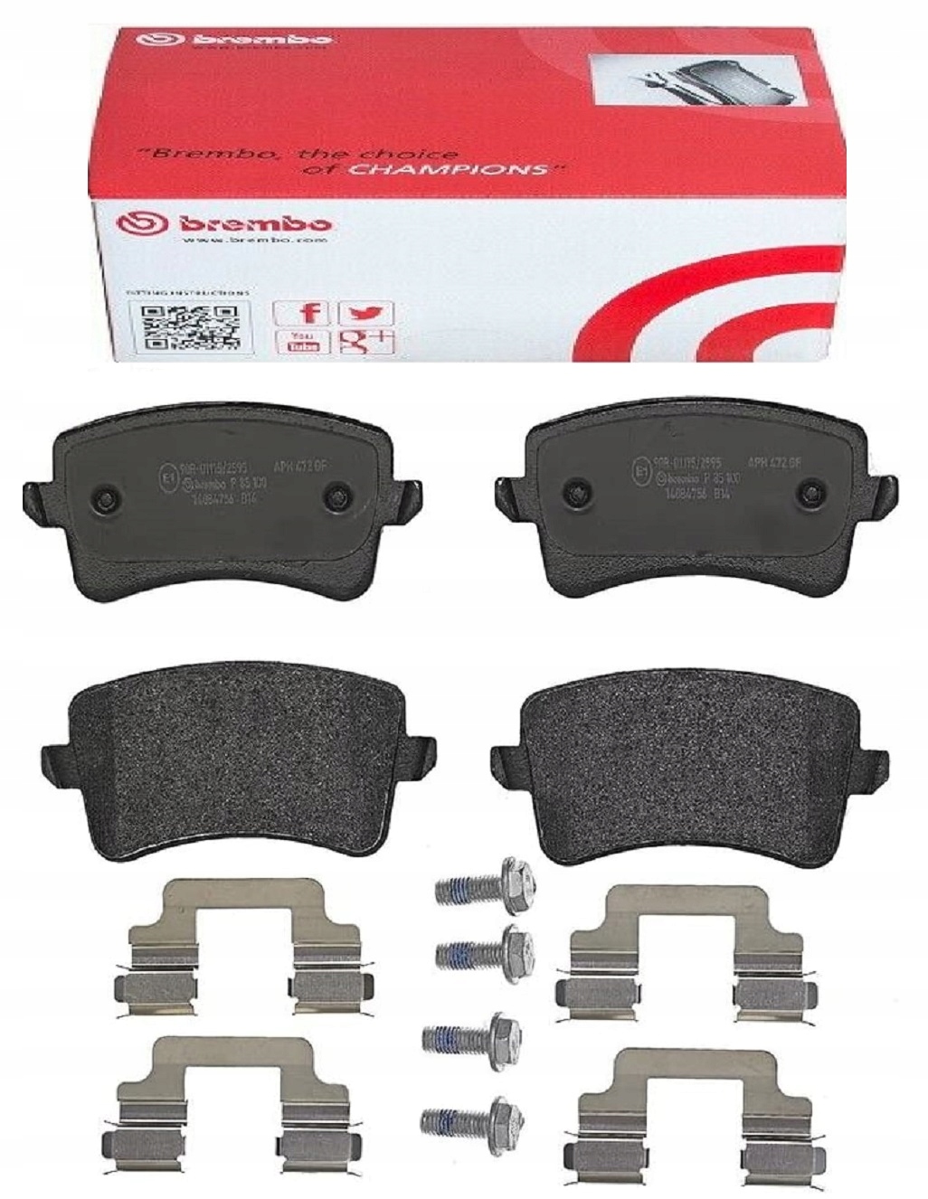 

Brembo P85100 Klocki Hamulcowe Tył Audi