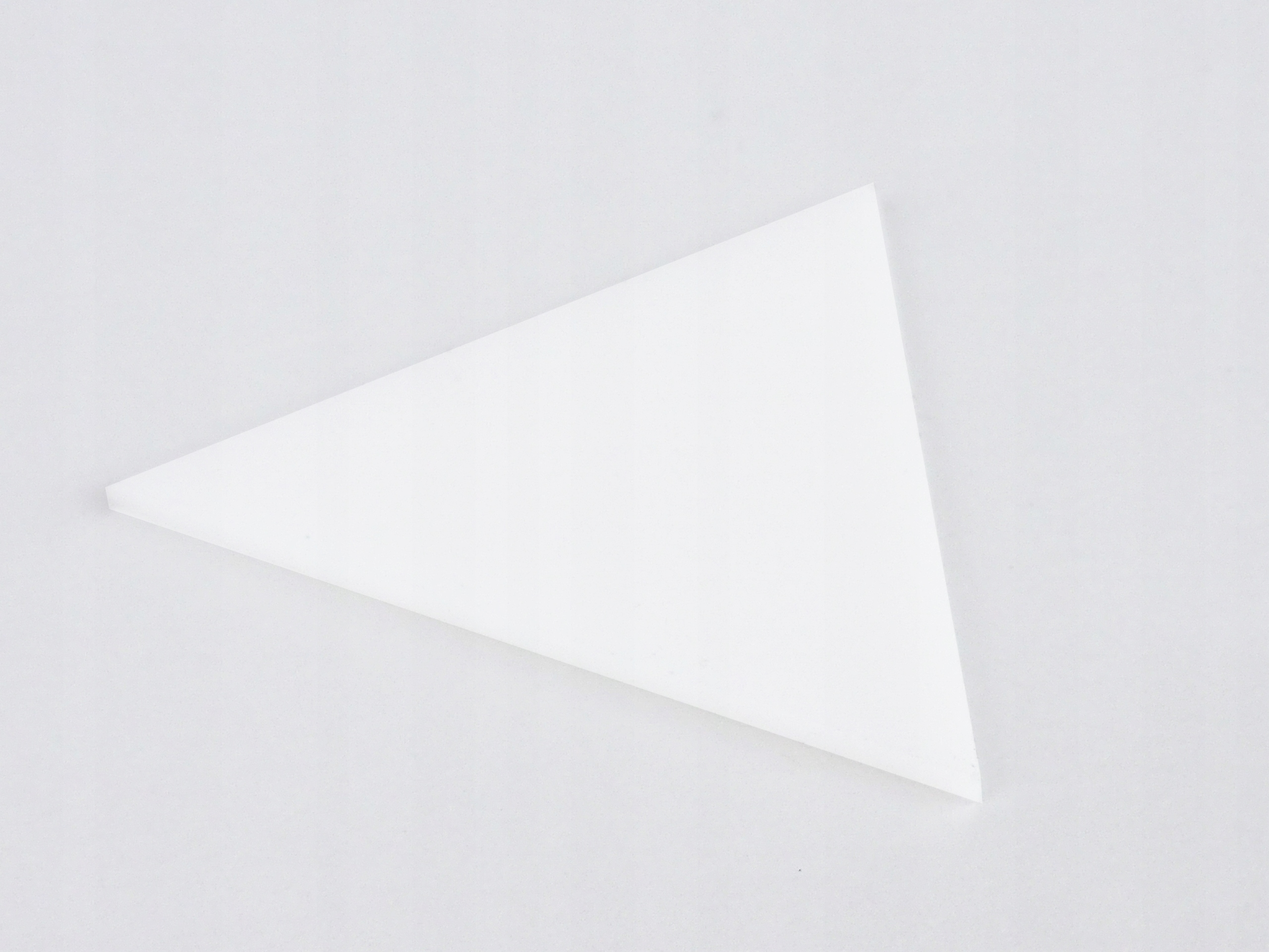 Plexi Pleksa mleczna biała 3mm Trójkąt Na Wymiar