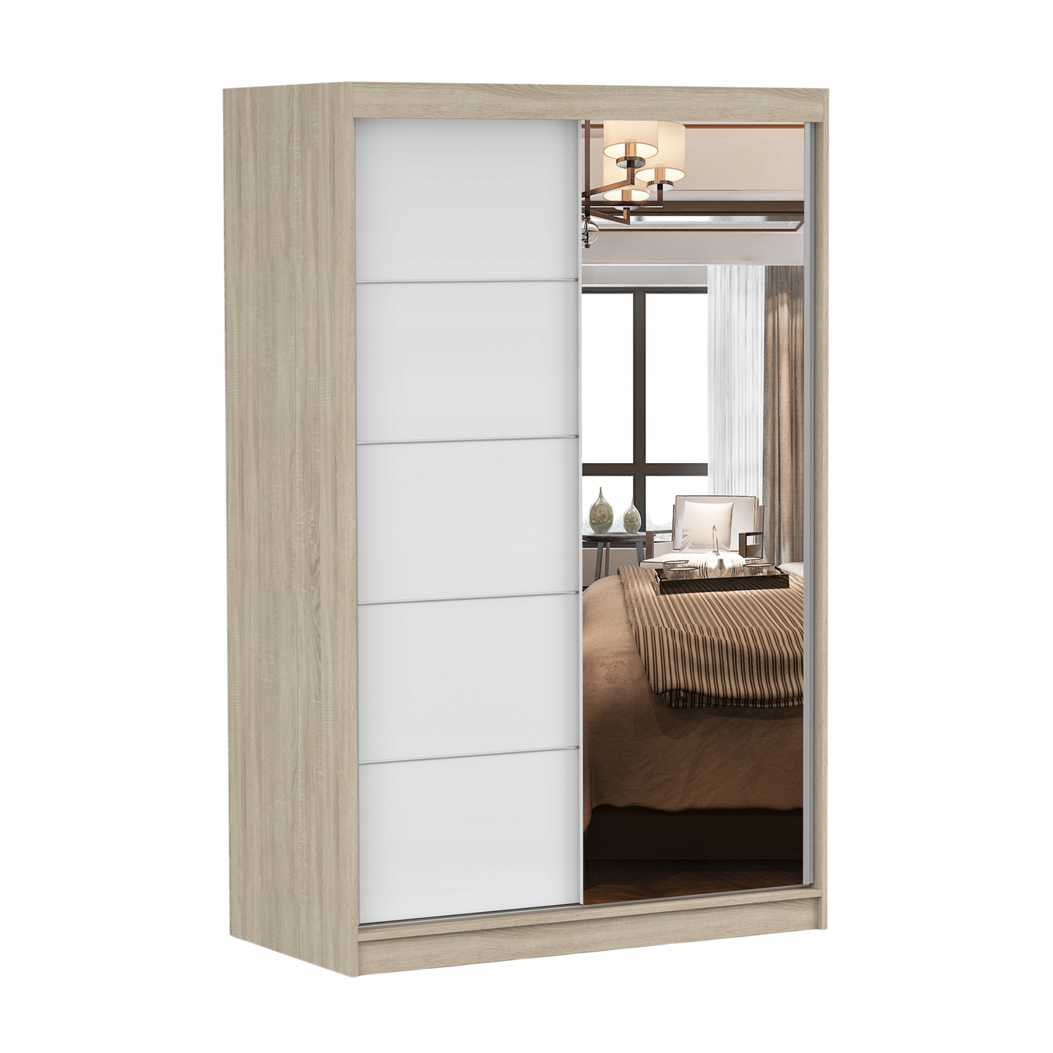 Skříň Neomi 05 120x61 Sonoma/bílá+zrcadlo police Výrobce