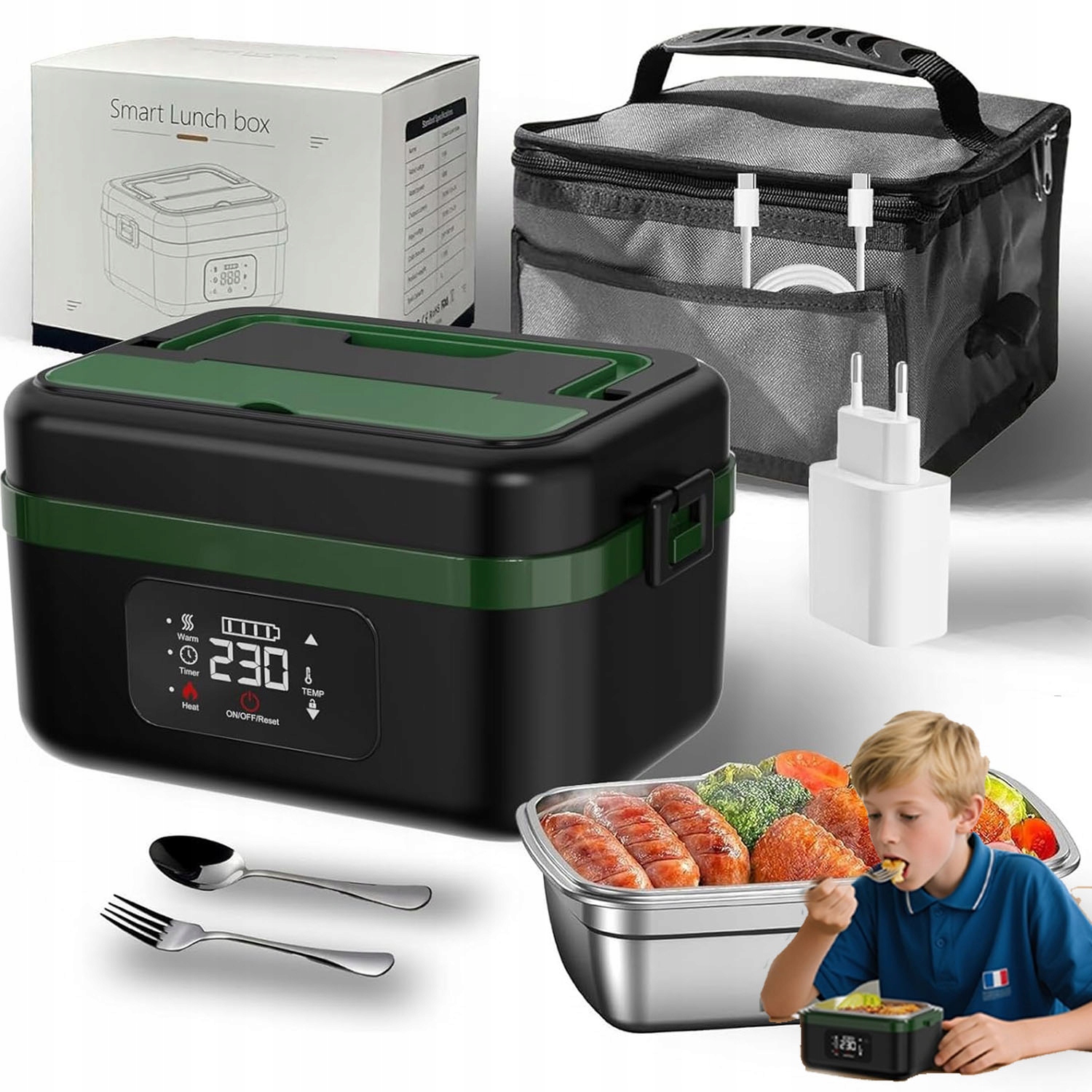 Elektrický Obědový Box Nádoba Na Ohřívač Oběda Do Kanceláře Auta Tira 60W