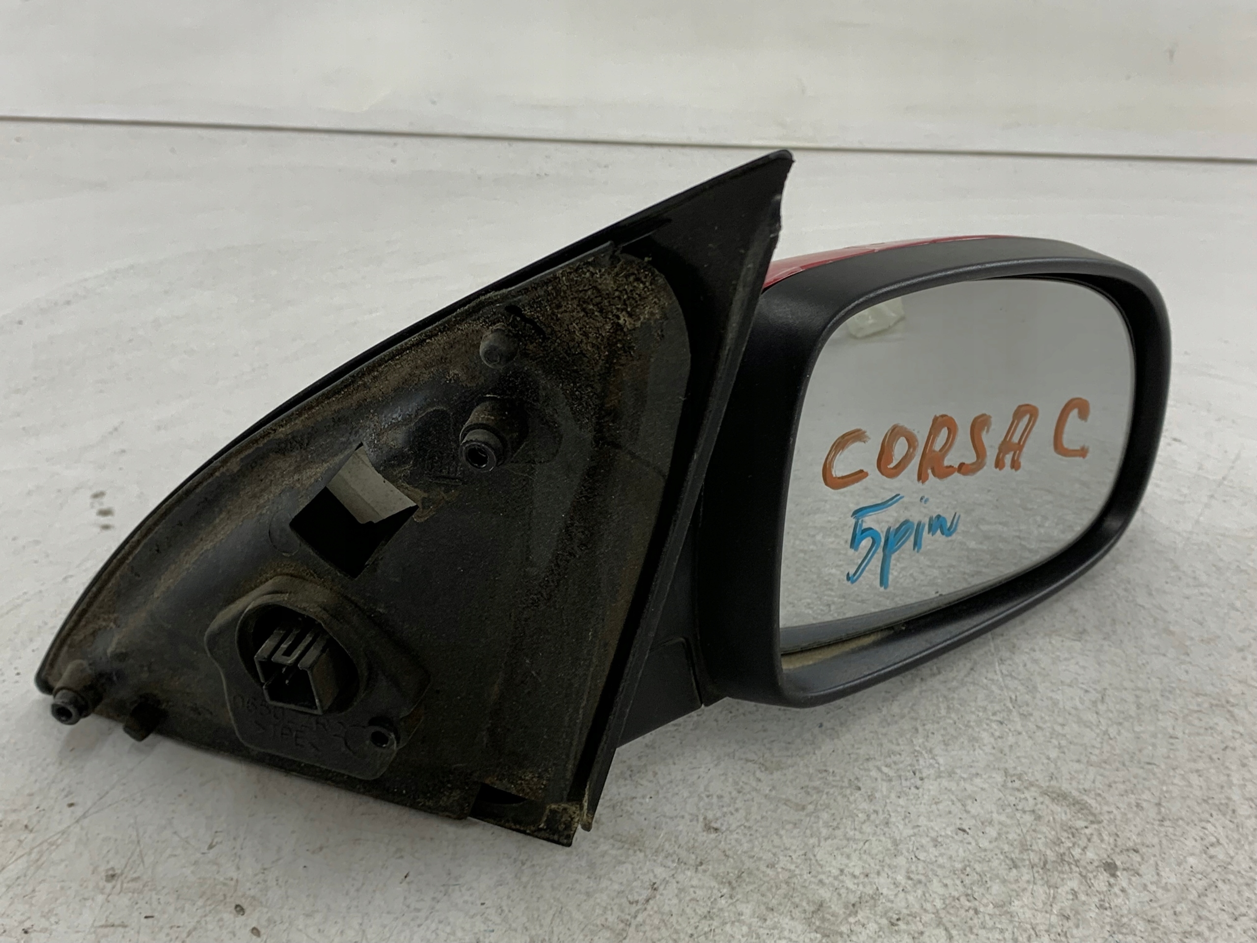 OPEL CORSA C mirror right 5 PIN red