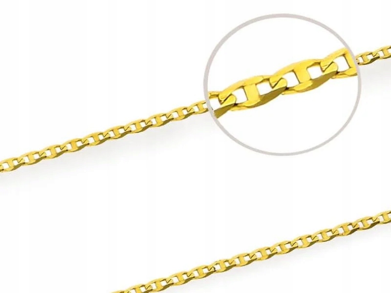 Zlatý klasický řetízek pánský 585 marina gucci, délka 80 cm, 3,04 g