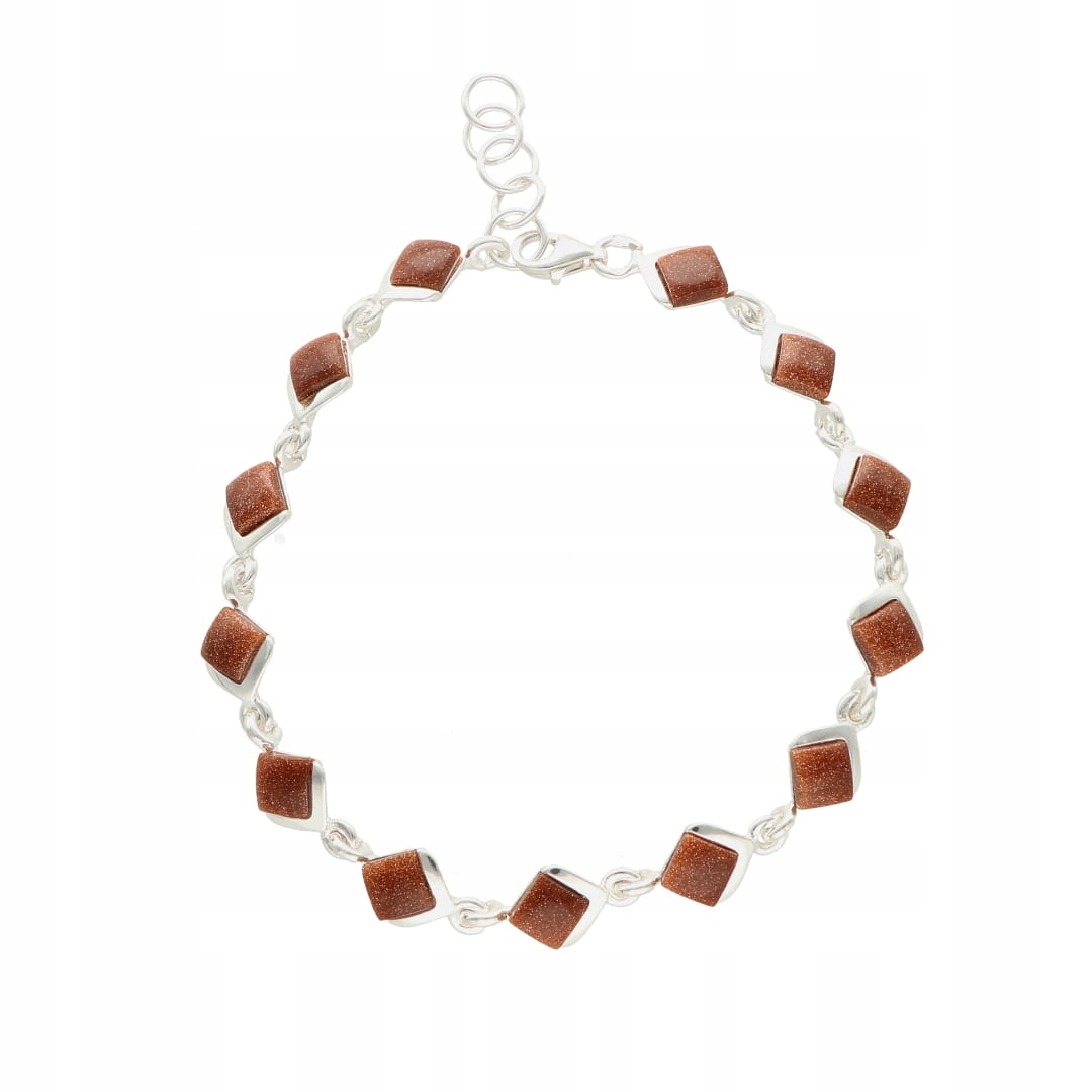 Jemný náramek s pískem pouště stříbro