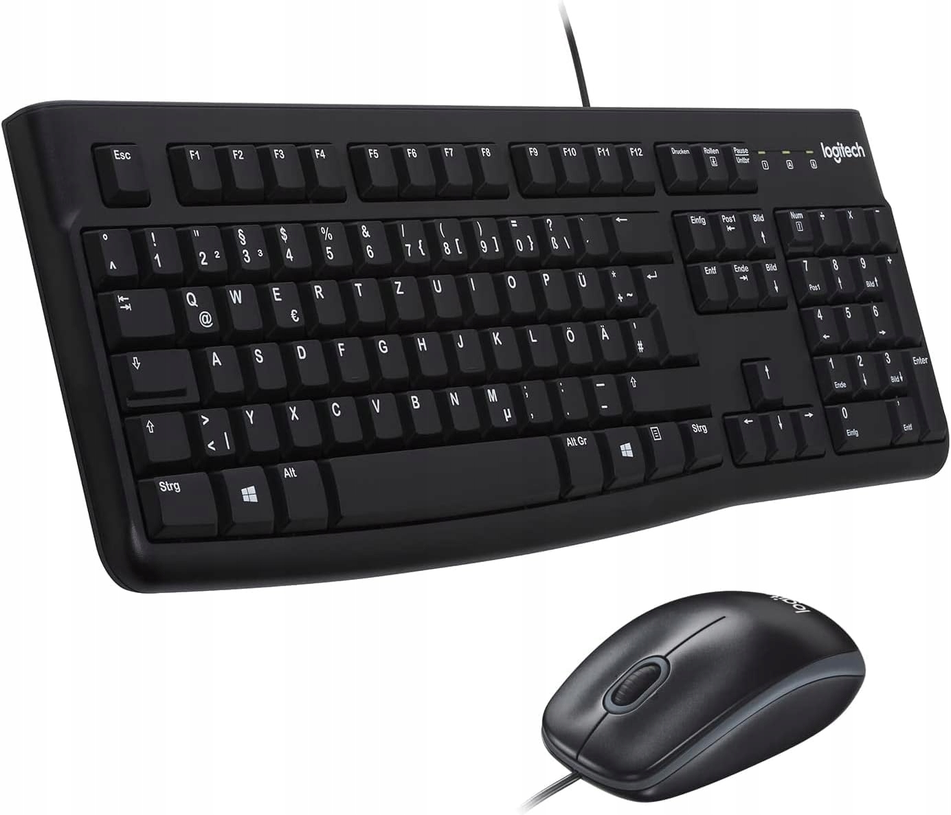 Logitech MK120 przewodowa mysz komputerowa klawiatura Ch Qwertz