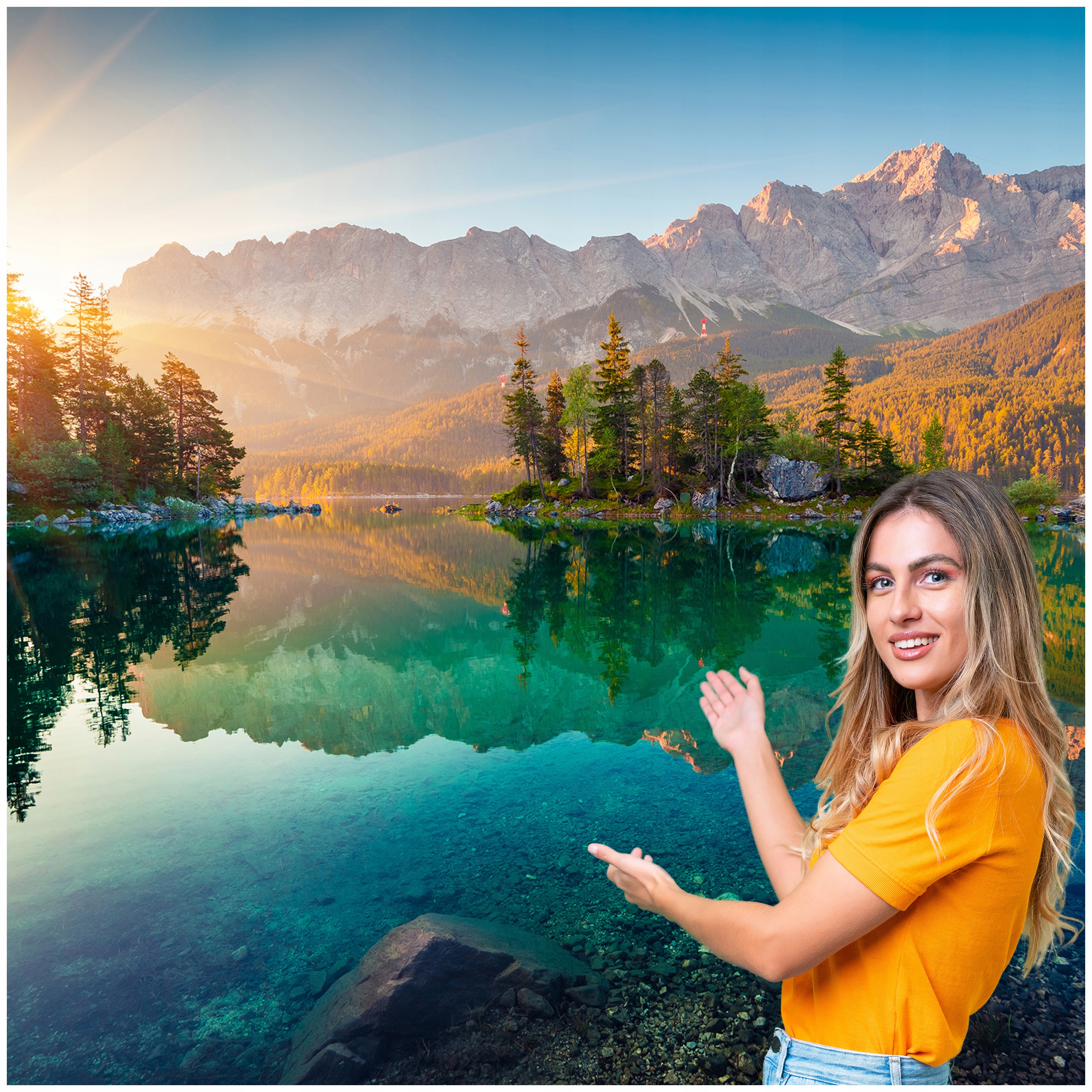 3D fototapeta Salon Spálňa Hory Les Príroda Krajina 294x260 F GLNK04