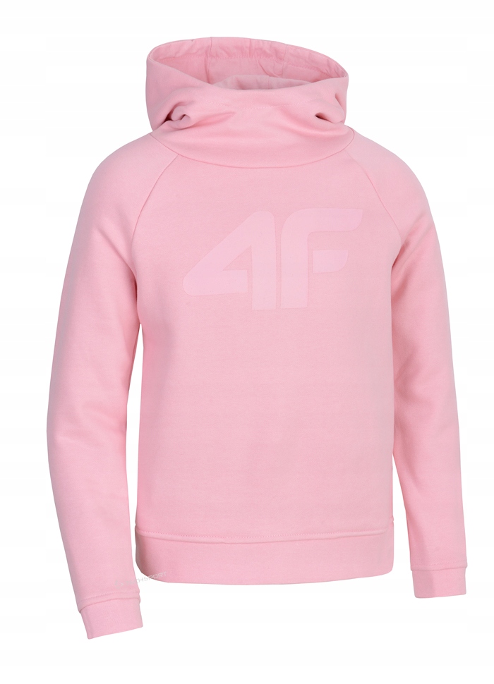 

4F Dziewczęca Bluza Z Kapturem Kangurka / 164