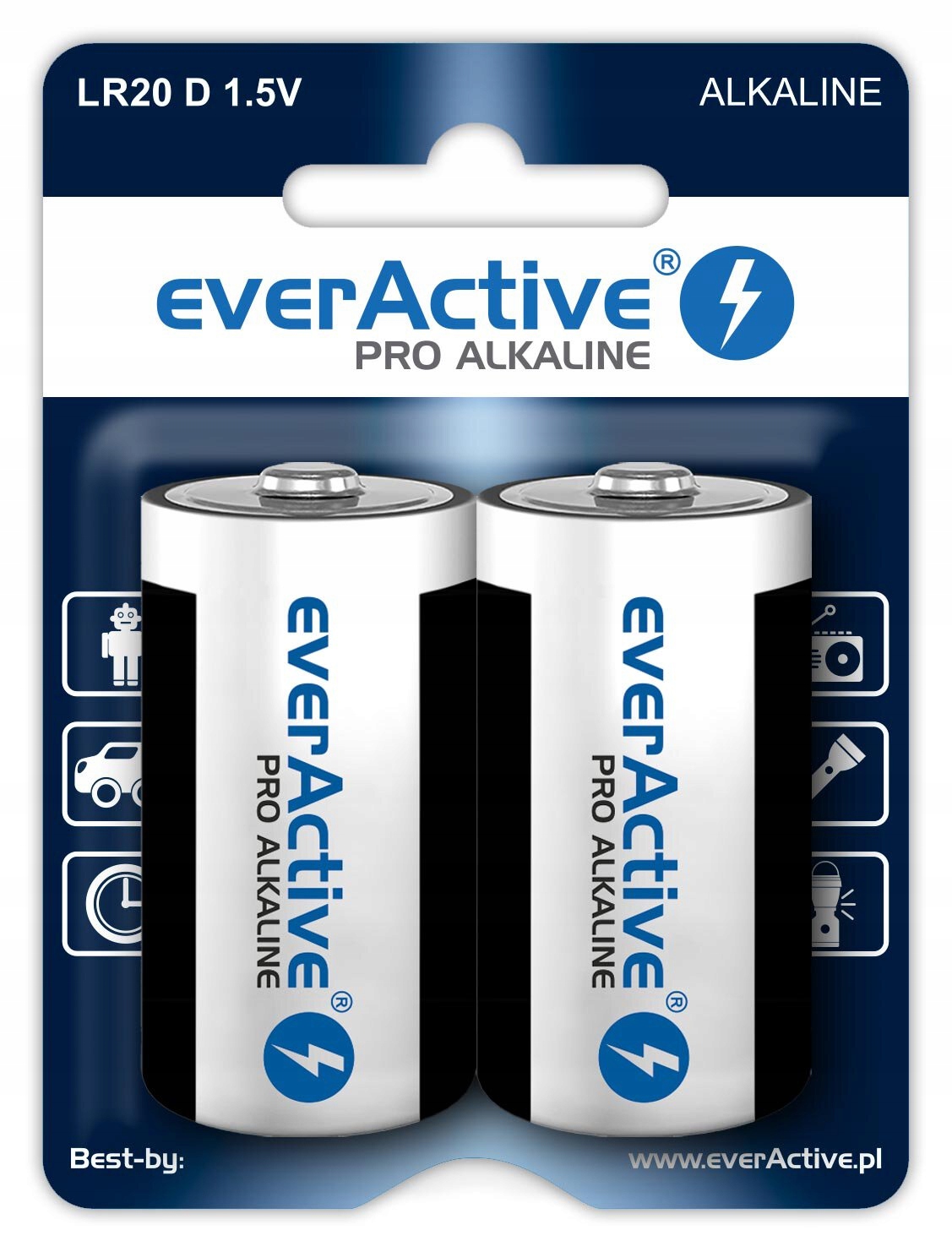 

2 x everActive Pro Baterie Alkaliczne LR20 D Mocne