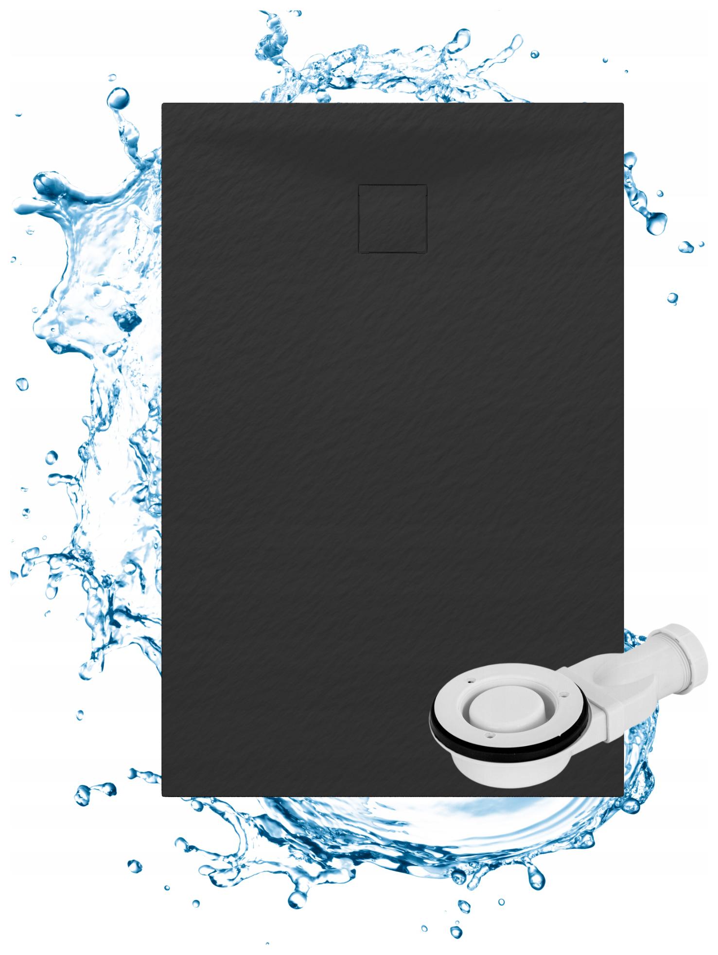 Sprchová Vanička Obdélníková 120x80 CM Černá Smc Kompozit Teja