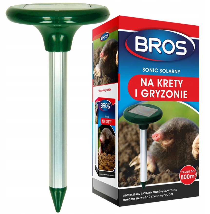 BROS ODSTRASZACZ SOLARNY NA KRETY NORNICE SILNY