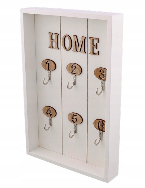 

Szafka Wisząca Wieszak Na Klucze Drewno Biała