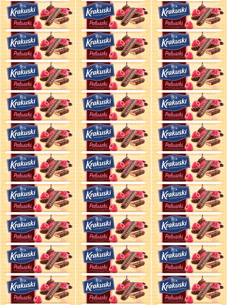 Krakuski Paluszki Malinowe 144g x32