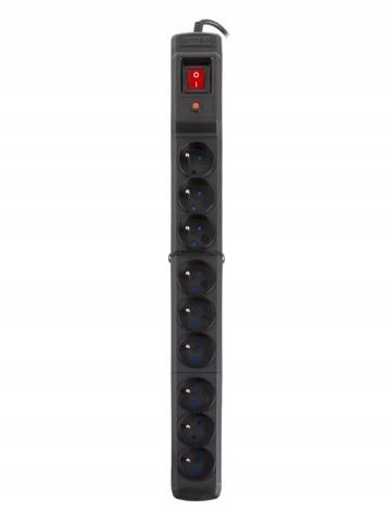 Listwa przeciwprzepięciowa Multi M9 1.5m czarna 9 gniazd
