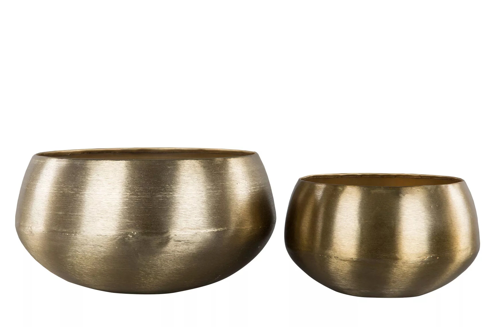 Obal Na Květináč Bonsai Zlatý Kovový Loft 2 ks velký do obývacího pokoje domu