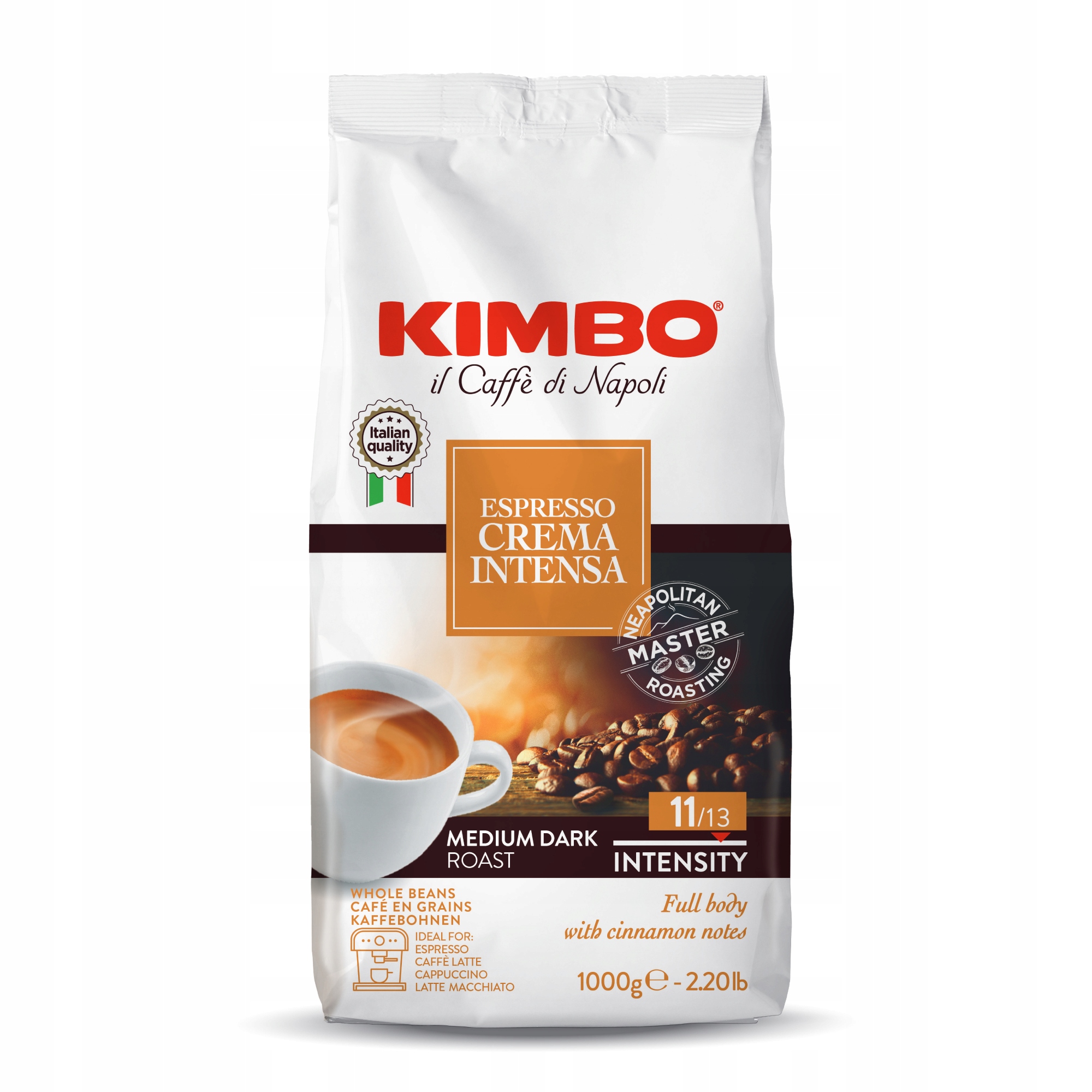 Levně Káva zrna Arabica Kimbo Espresso Crema Intensa 1000 g