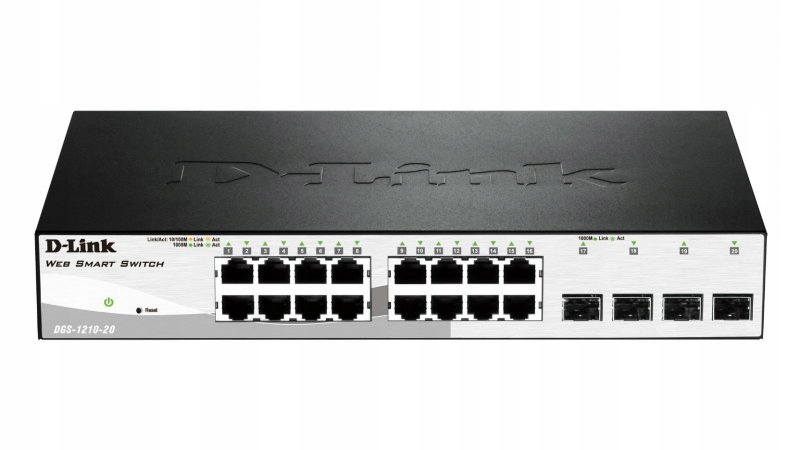 Switch riadený D-Link DGS-1210-20, 16portový