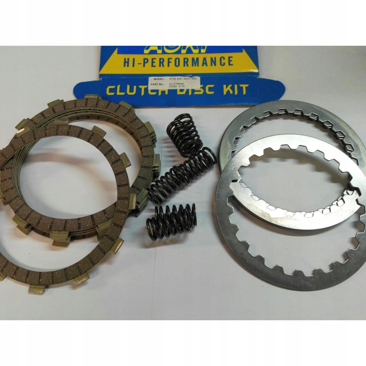 Aoki sada spojky Ktm 400/620/640 96-01 (kotúče, preložky, pružiny)