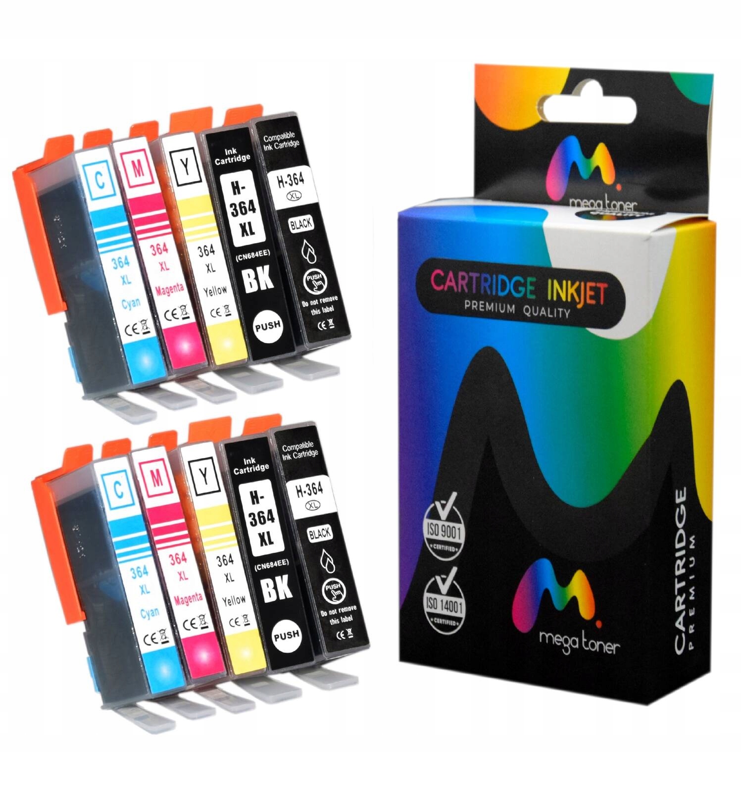 10x Tusze Do Drukarki Hp Deskjet 3520 3070A 364XL