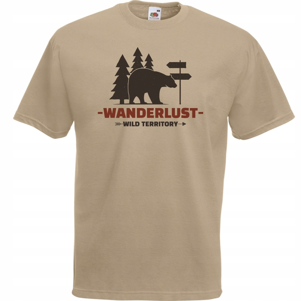 

Koszulka wanderlust niedźwiedź miś M khaki