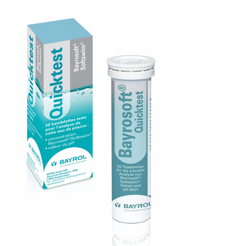 BayroSoft Tester Paskowy Do Basenu Quicktest mierzy pH aktywny tlen 50 szt