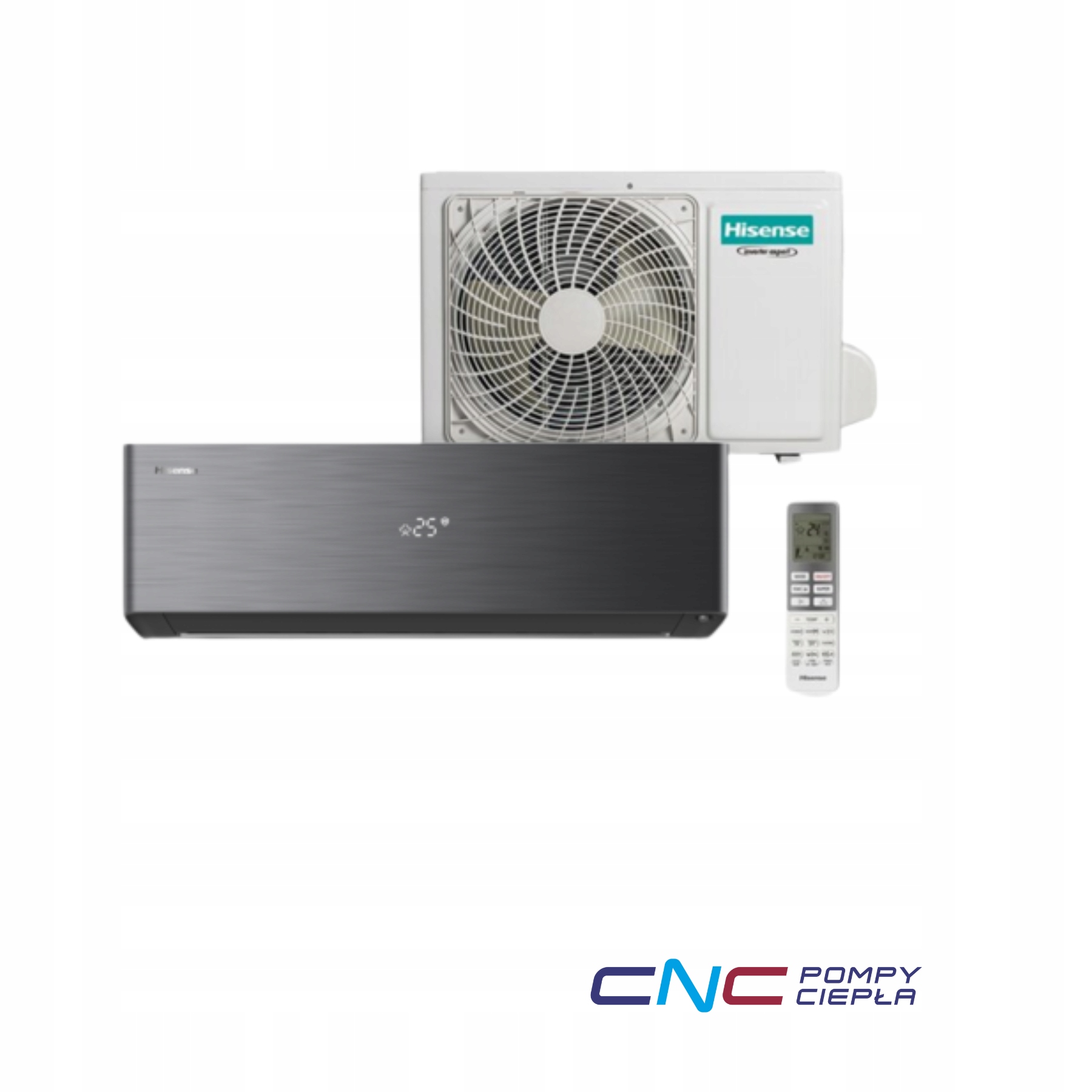 Klimatyzator Hisense 2,6 kW Energy Pro X QH25XV4B Czarny, Jonizator HI-NANO