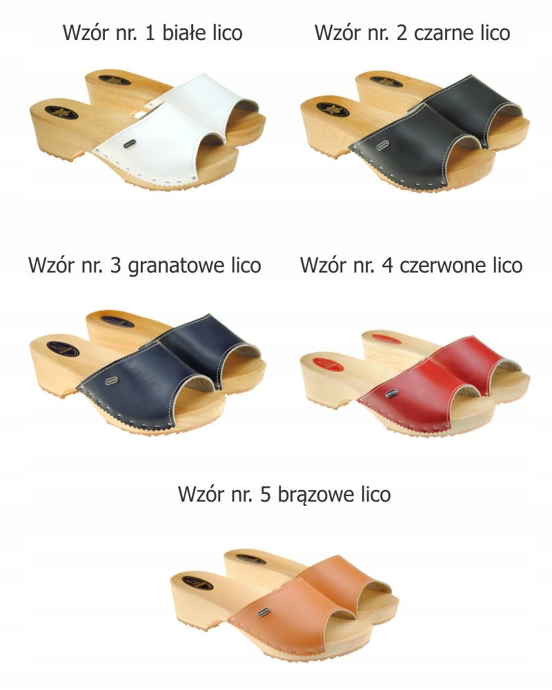 CHODAKI damskie DREWNIAKI KLAPKI Skóra Naturalna Oryginalne opakowanie producenta pudełko