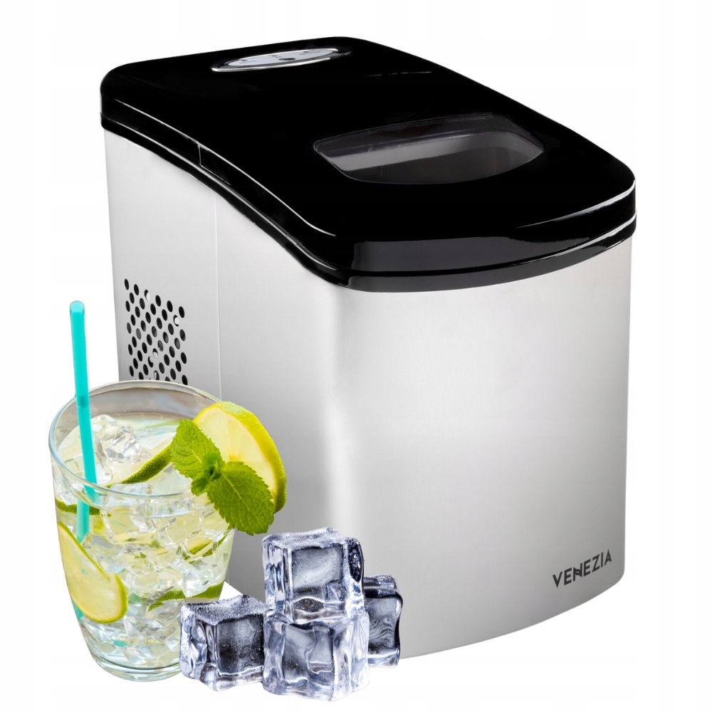 Výrobník ledu Venezia 10 kg, stříbrný výrobník ledu IM18