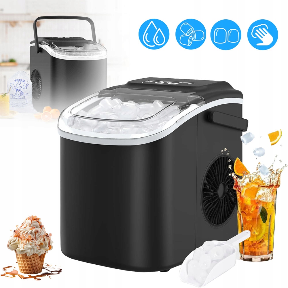 Tichý Výrobník Ledu Do Kuchyně Stroj Na Kostky Ledu S Rukojetí Pro Domácnost