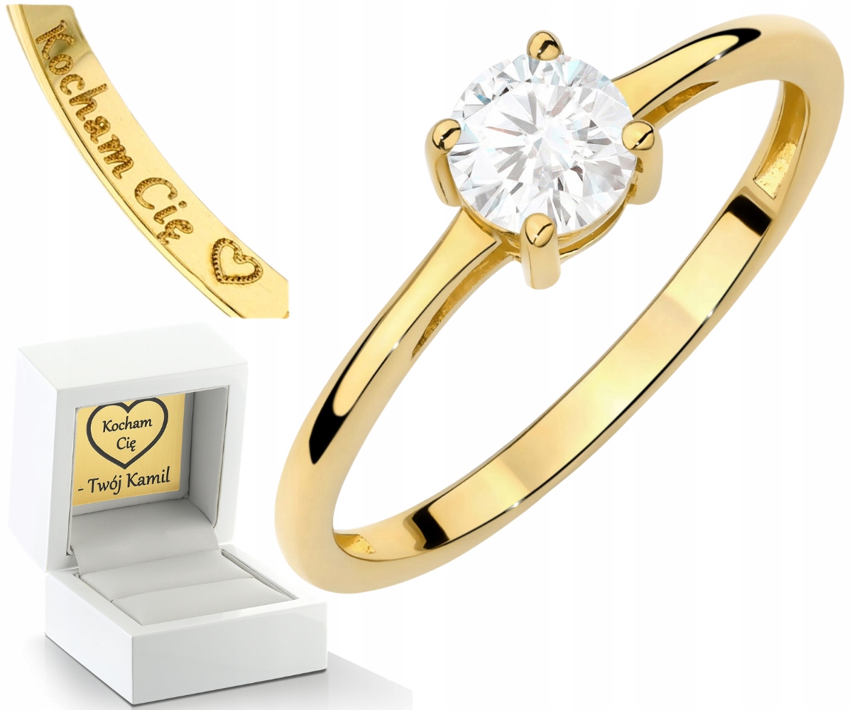 Zlatý Prstýnek S Bílým Safírem, Elegantní A Moderní, Velikost 585