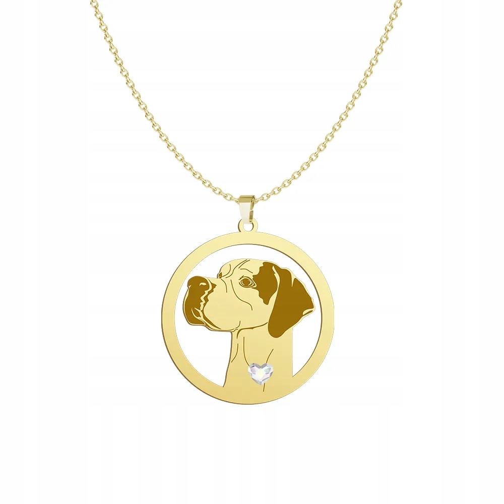 Zlatý náhrdelník se psem Pointer 925 Žena Řetízek Dárek Gravírování Bonus