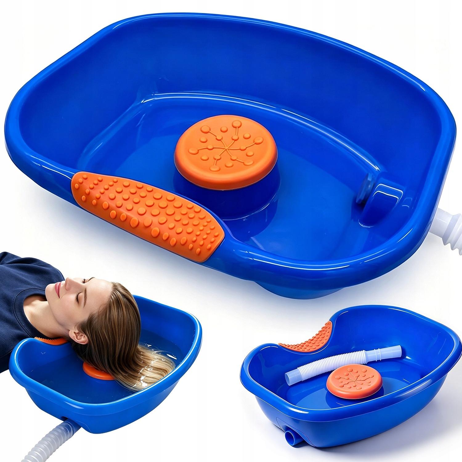 Miska Na Mytí Vlasů 60 CM Pro Ležící Osoby S Odtokovou Hadicí, Ergonomická