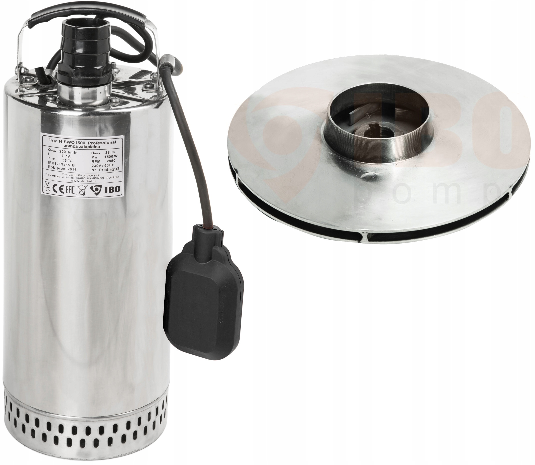 Ponorná Pumpa S Vysokým Tlakom Ibo Swq H-1500