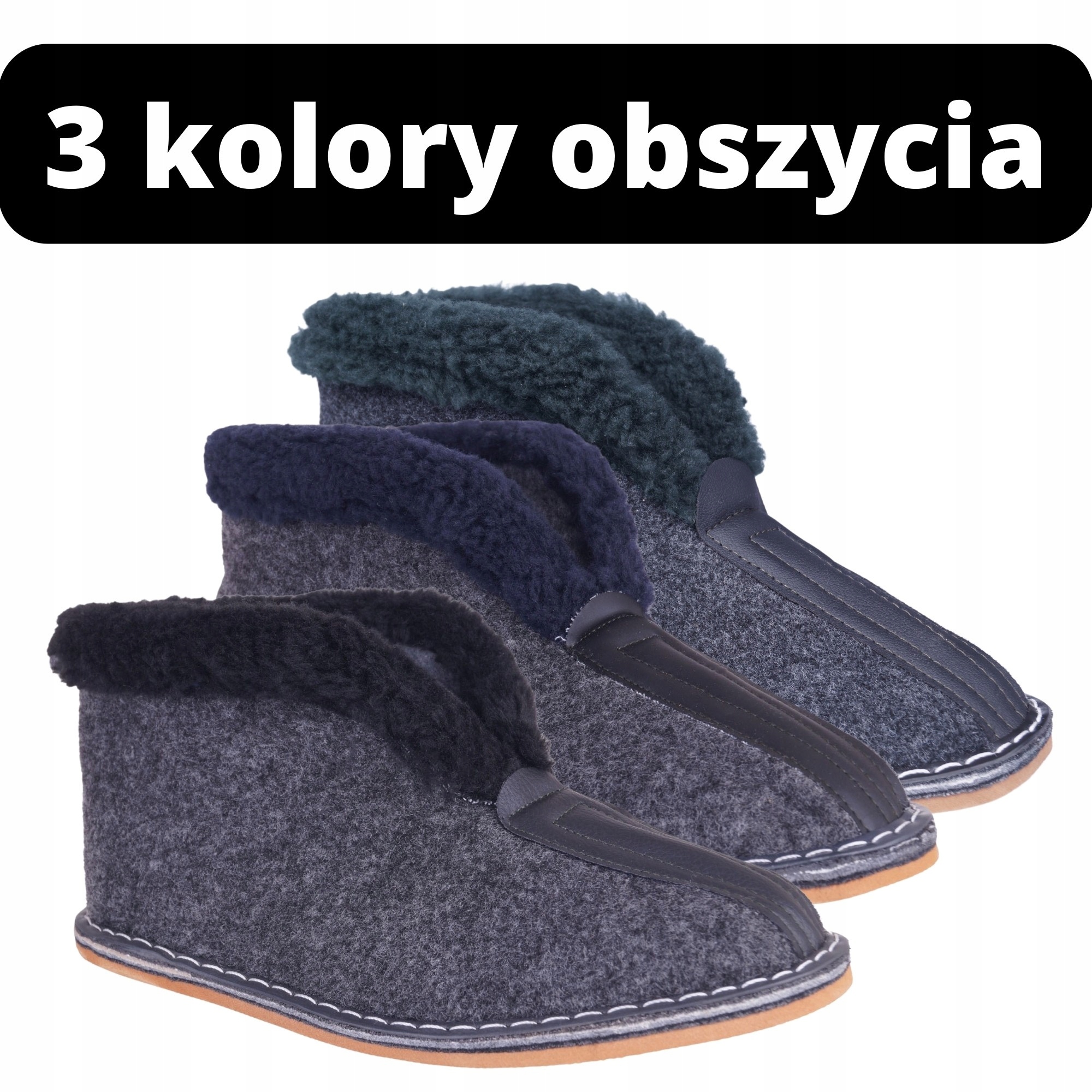 CIEPŁE POLSKIE BAMBOSZE FILCOWE DAMSKIE MĘSKIE 42 Stan opakowania oryginalne