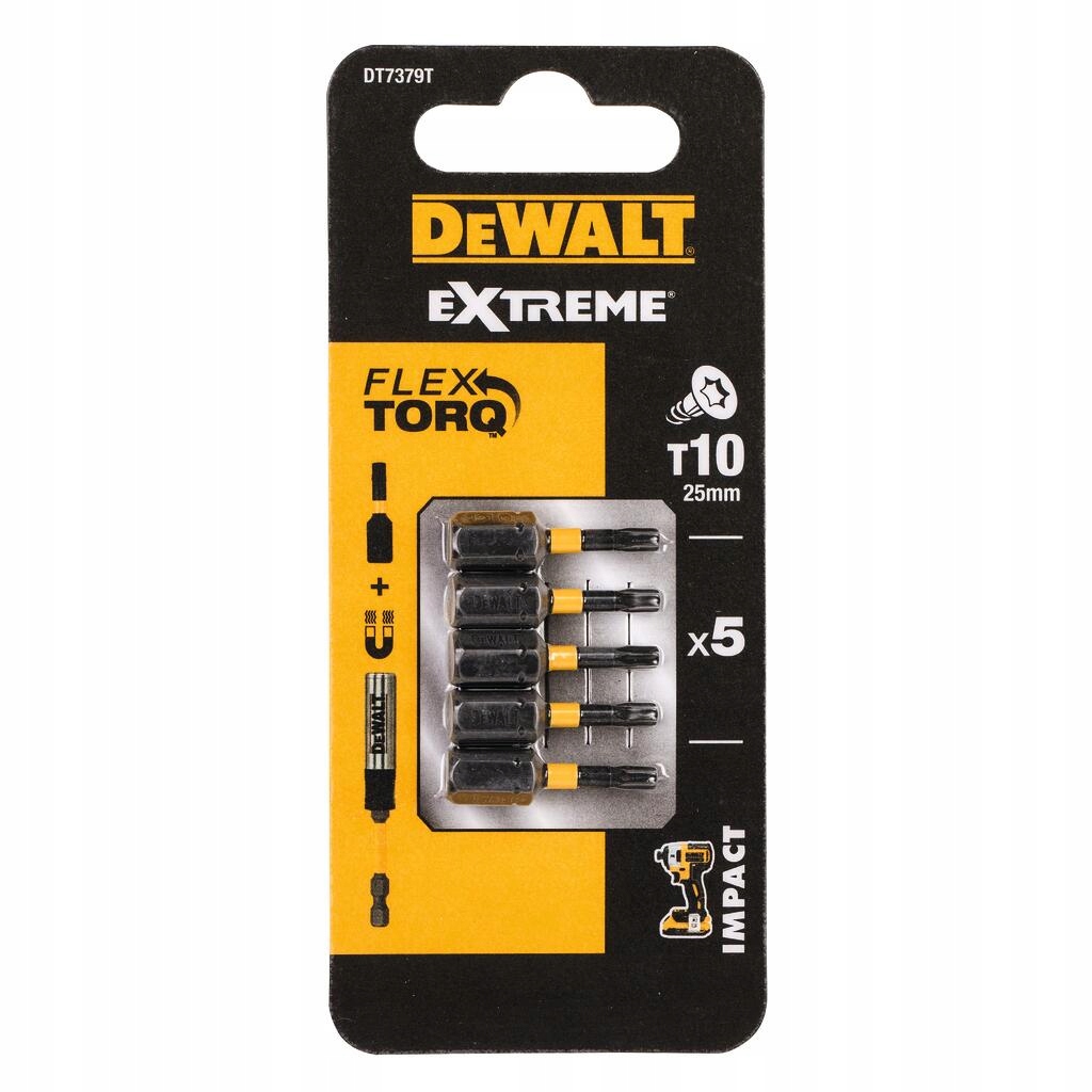 

DT7379T Dewalt Bity udarowe T10x25mm Torsion 5szt