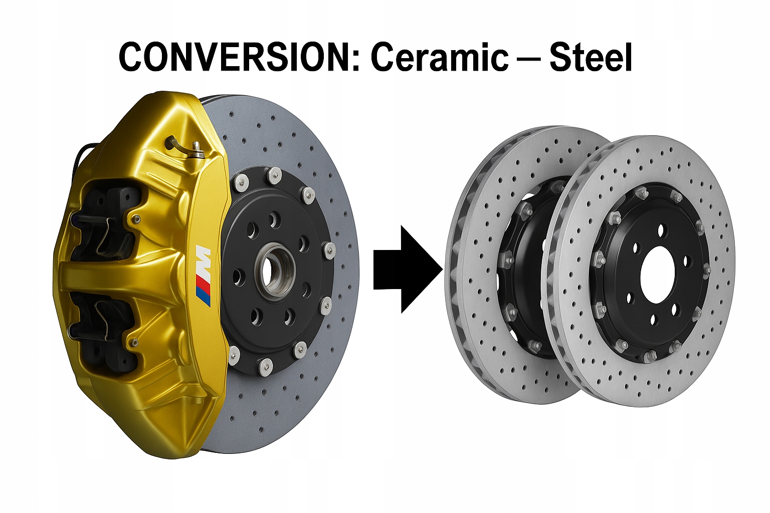 Konwersja CERAMIKA -> STAL Komplet Tarcze Klocki Ferrari Roma - galeria