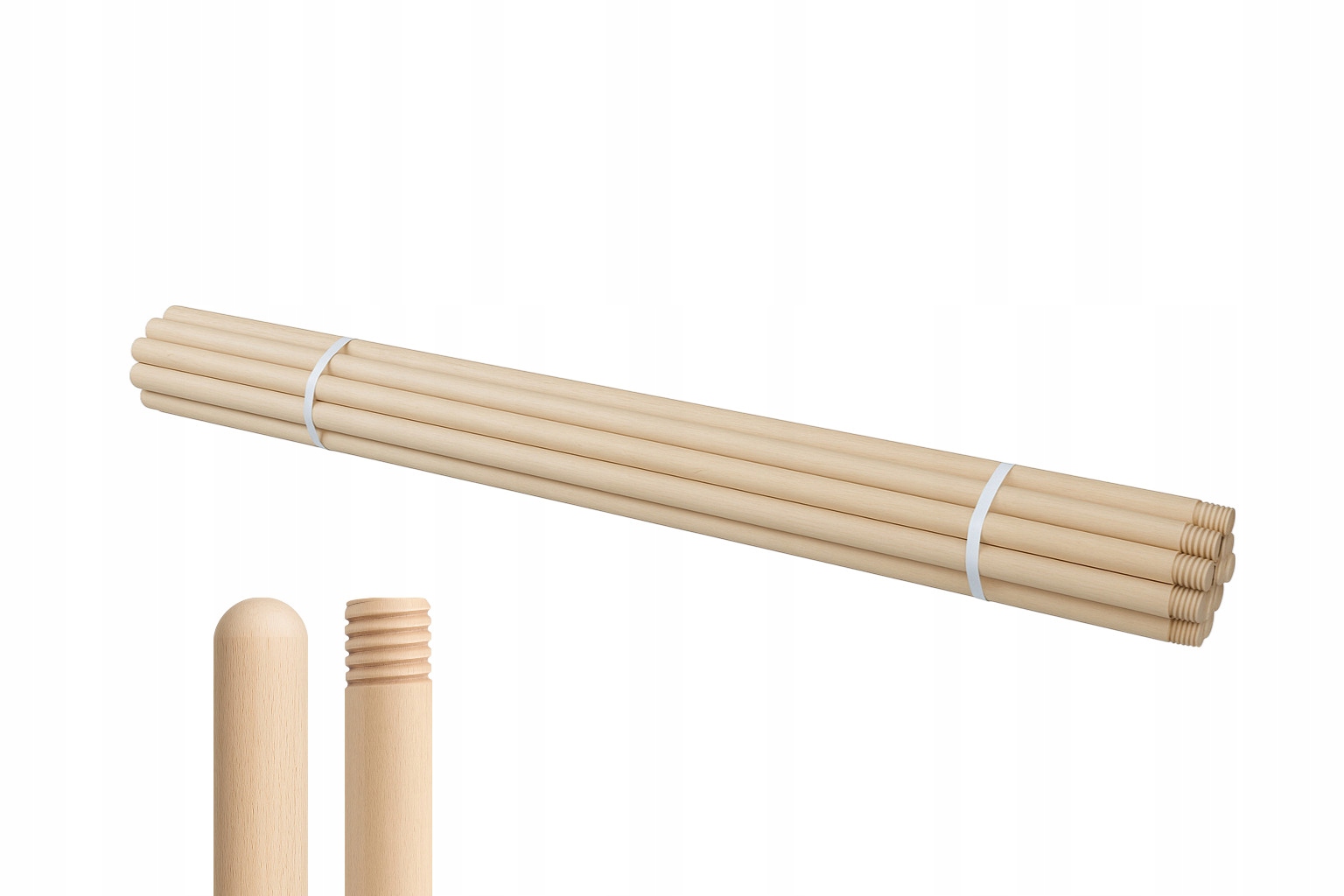 Styl Rukojeť pro mopovací metlu se Závitem 22 mm 120 cm 25 kusů Fsc