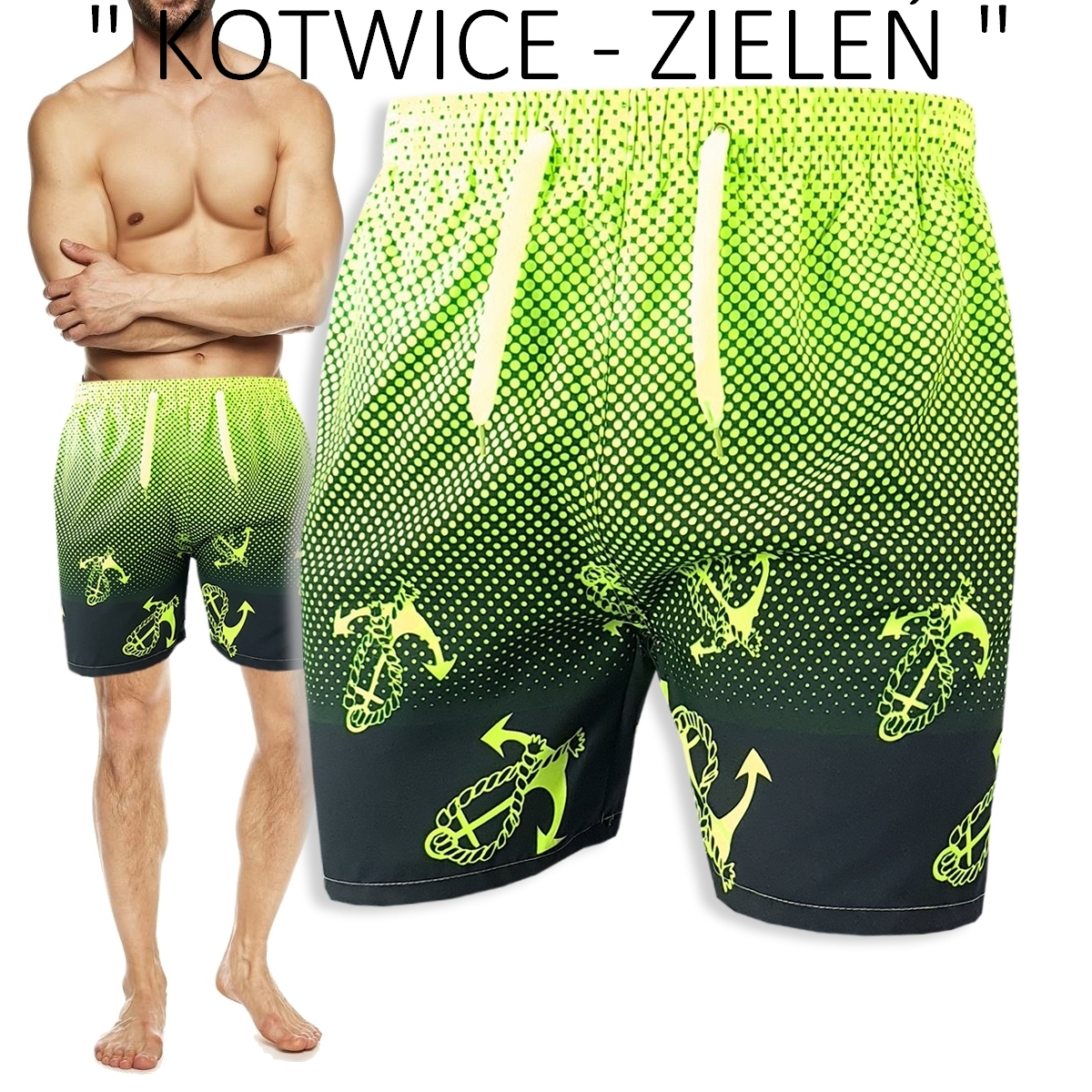 MĘSKIE SPODENKI KĄPIELOWE SZORTY DO PŁYWANIA SPODNIE KĄPIELÓWKI #3XL KTW Odcień błękitny