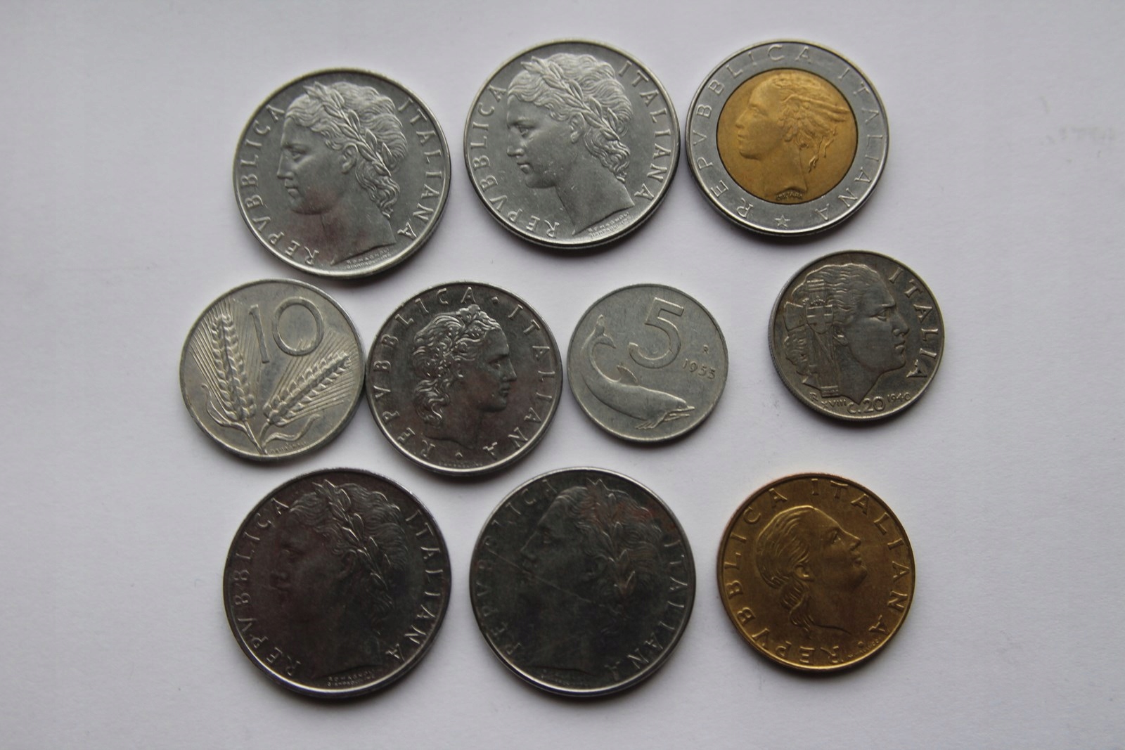 ZESTAW 10 MONET STARE WŁOCHY -ZEST.63