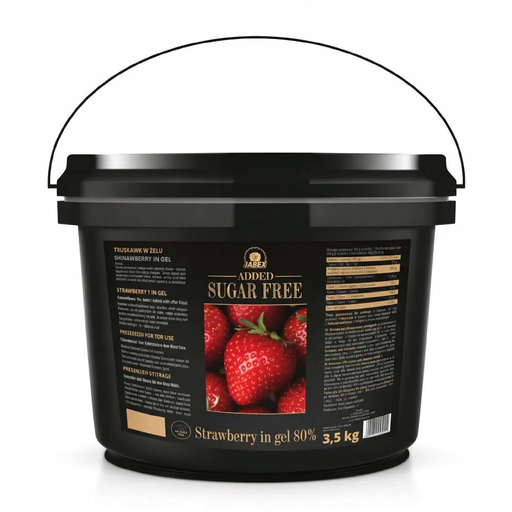 Jahody v gelu Sugar Free kbelík 3,5 kg Jabex