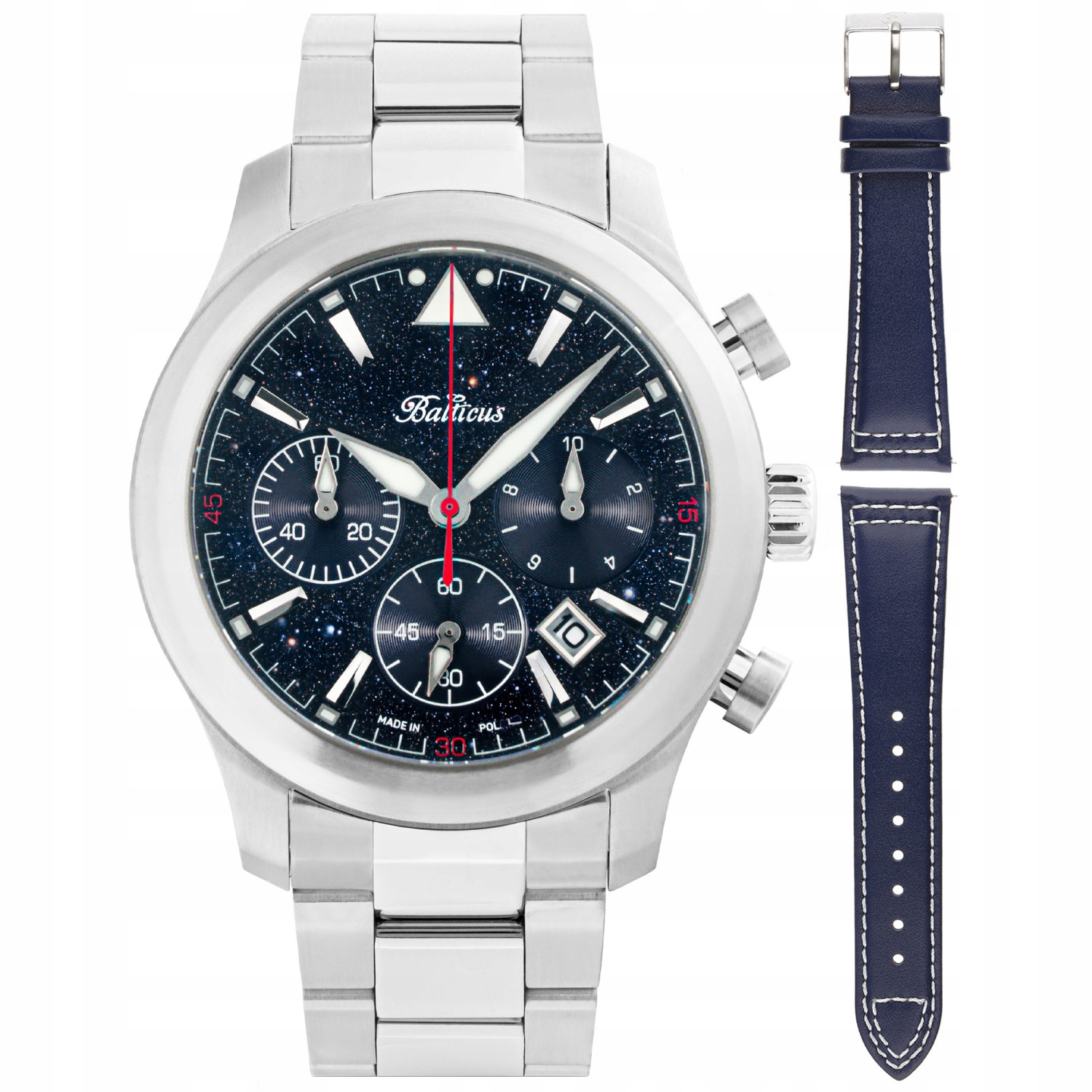 Pánské Hodinky Balticus Balfsqchave stříbrný náramek