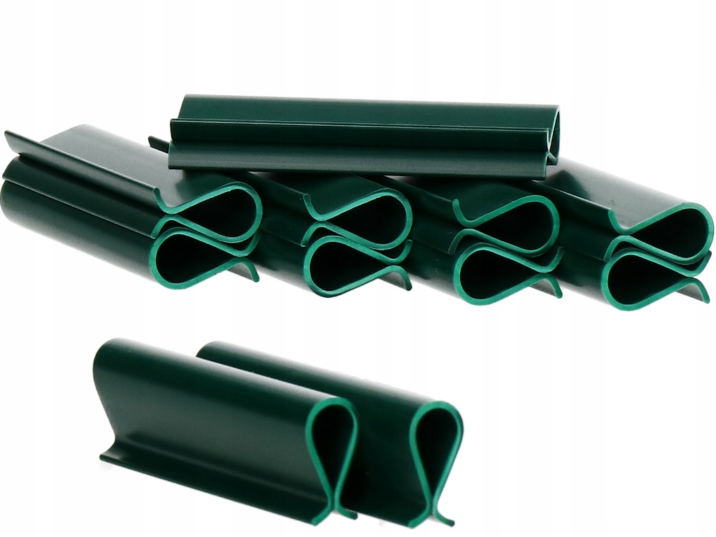 KLIPSY DO TAŚMA OGRODZENIOWA 4,75cm ZIELONY 10szt