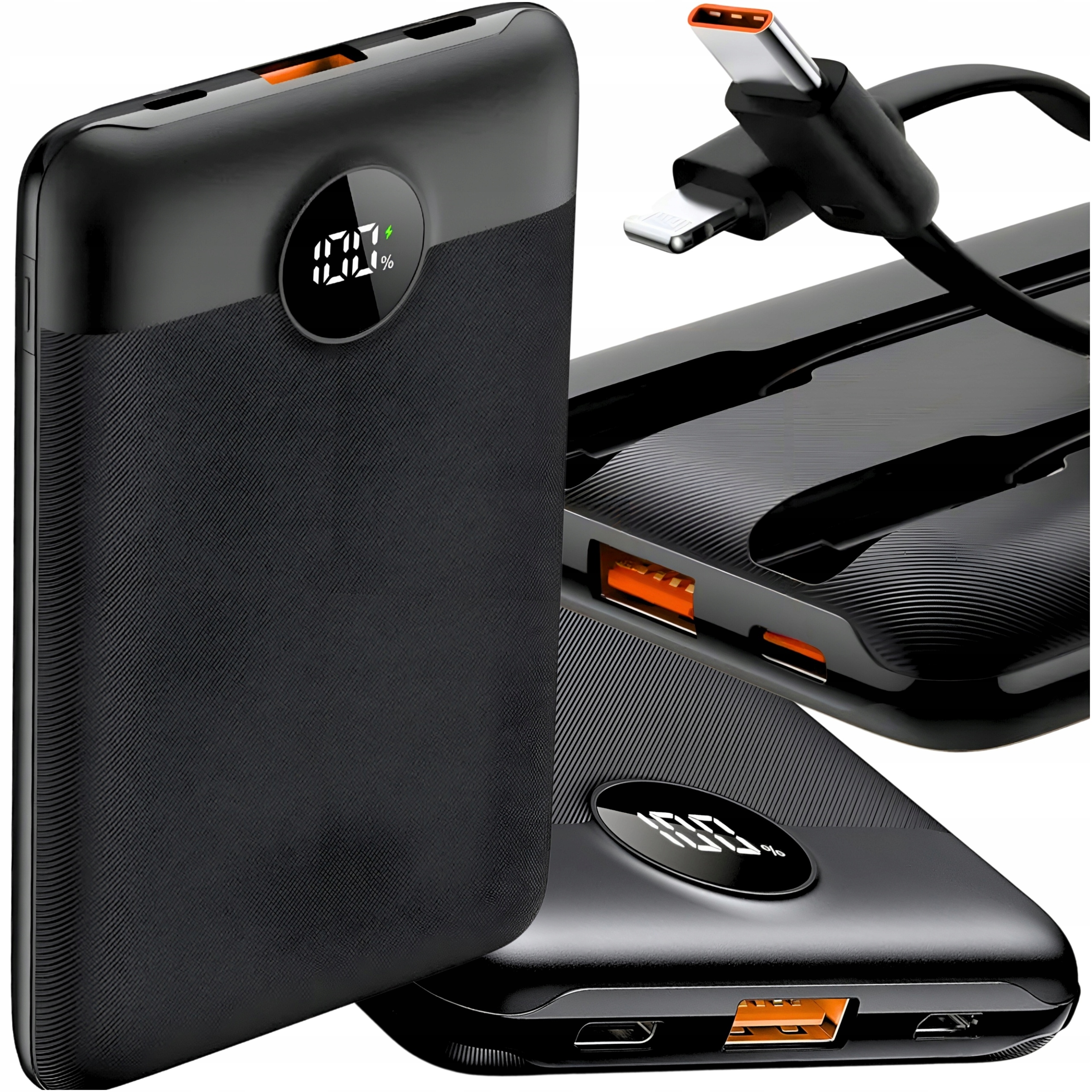 Szybki Powerbank Podróżny 10000 mAh 22,5W Pd Qc Usb Usb-c Power Bank Mocny