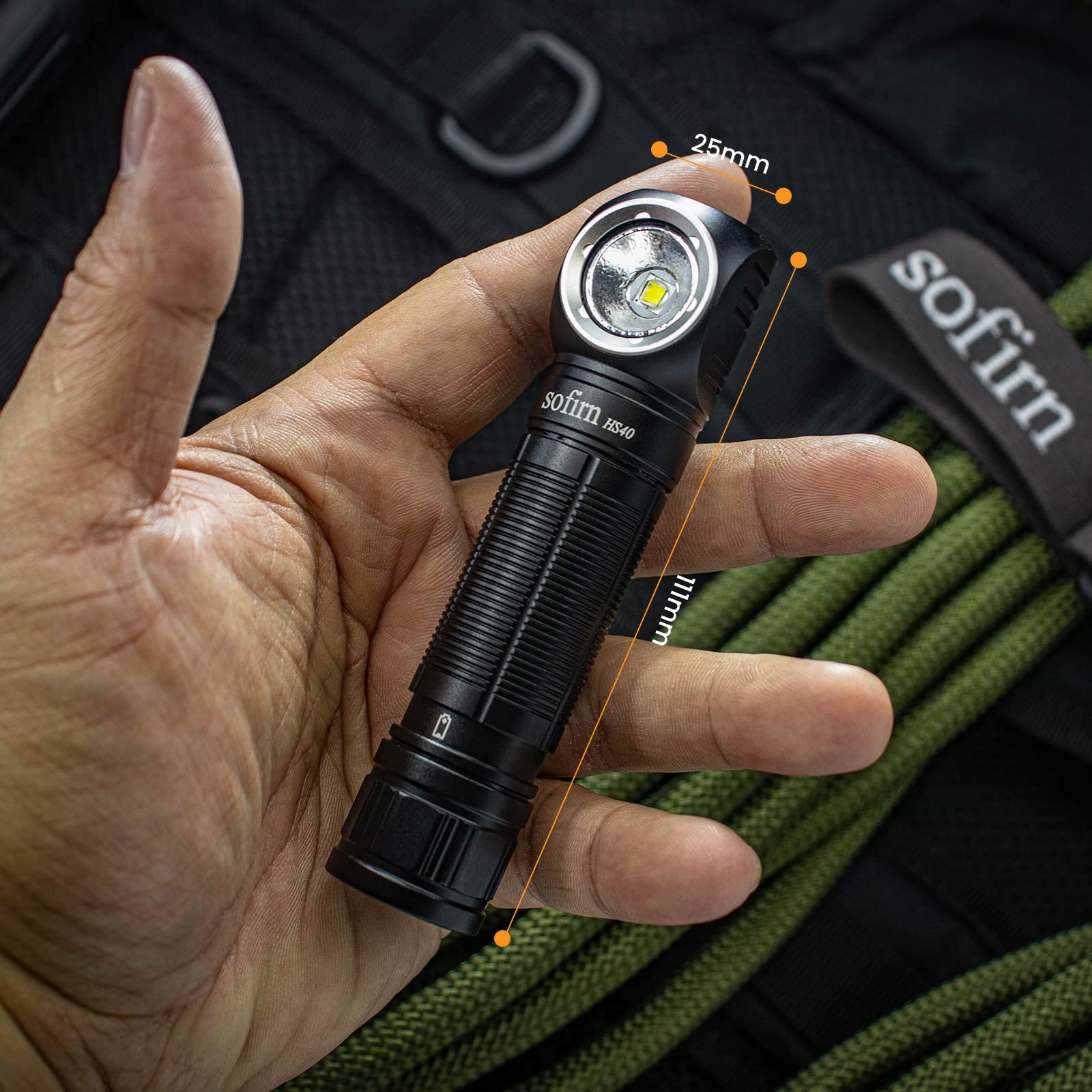 SOFIRN HS40 Latarka Czołowa 2000 Lumenów IPX8 Wodoodporna — miniatura 7