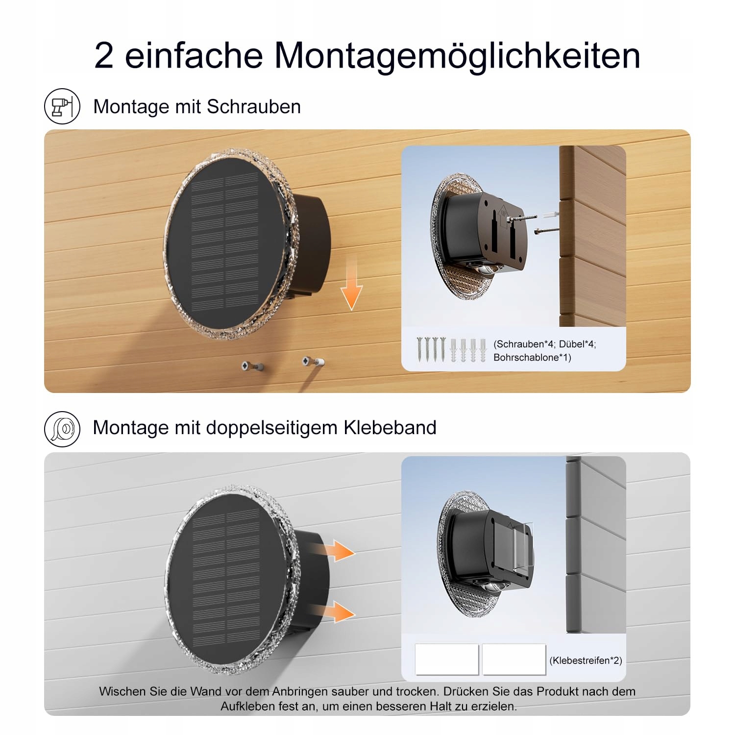Lampy Solarne Zewnętrzne Ścienne Wodoodporne Bezprzewodowe 6 Szt IP65 ELLAS — miniatura 7